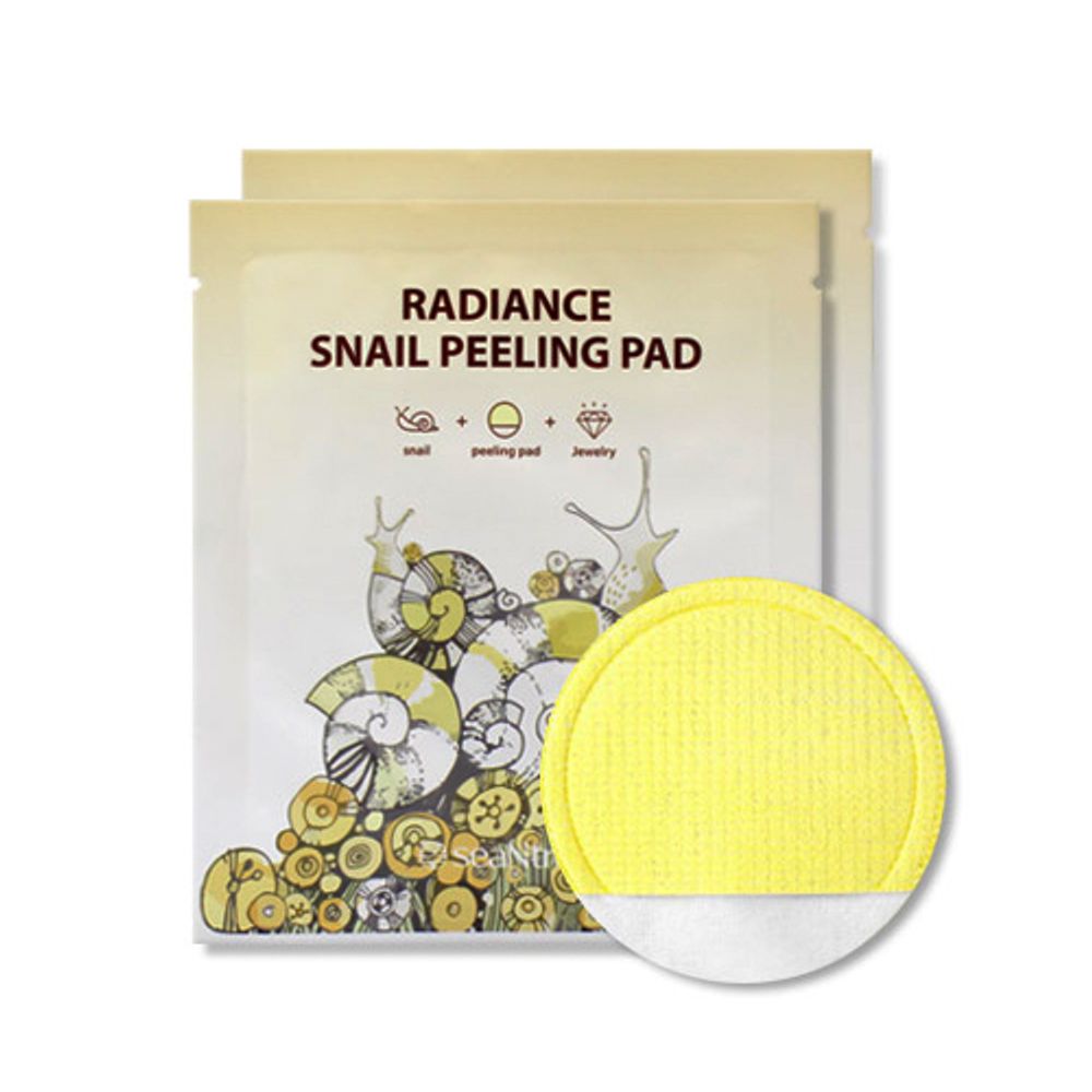 SeaNtree Пилинг-подушечки для лица с муцином улитки Radiance Snail Peeling Pad, 1 шт