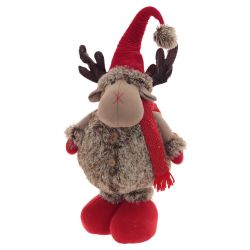 GAEM Игрушка набивная "Олень" (телескоп ноги), с колпаком, L27 W20 H100/37 см