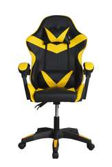 Кресло игровое Gramber Е08 Экокожа черная/Экокожа желтая