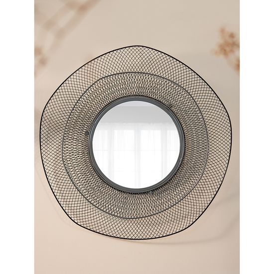 Зеркало настенное vinger, D79 см, черное