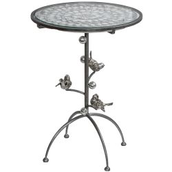 Столик Терра Птички Серебро