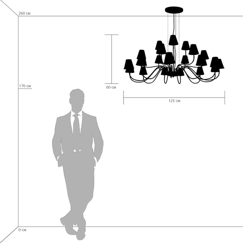 758214 Люстра подв. DIAFANO 21х40W G9 ХРОМ/ПРОЗРАЧНЫЙ