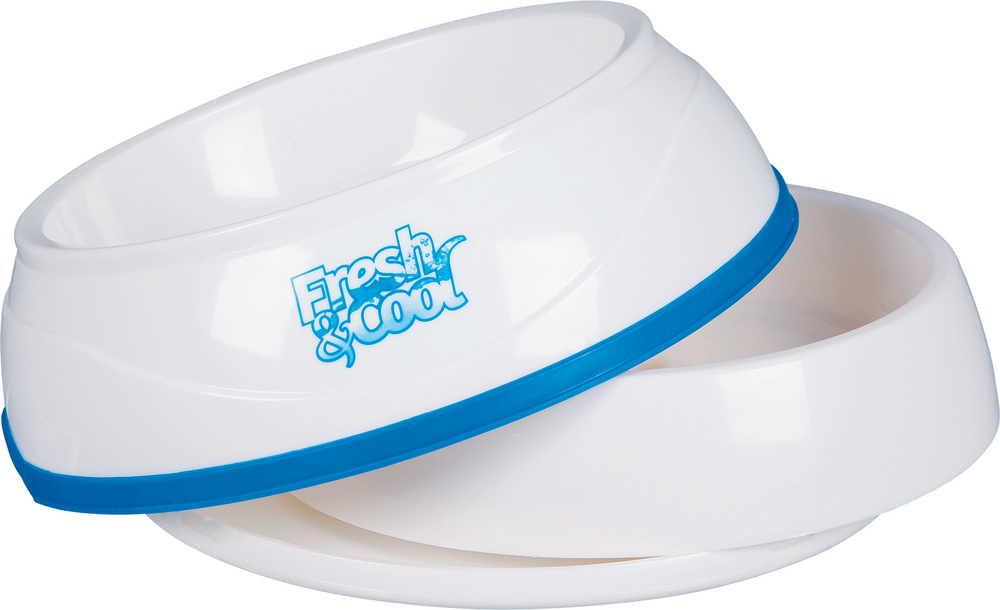 Миска с охлаждающим эффектом Trixie Fresh & Cool, размер 20см., белый / синий