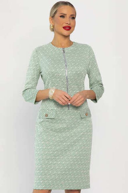 Платье Леди Мери НЬЮ (бежево-салатовое) П13667-19М LT Collection