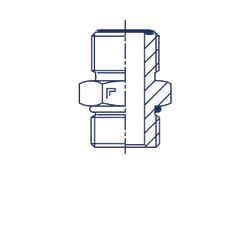 Штуцер FH D10 ORFS 11/16 BSP 1/4