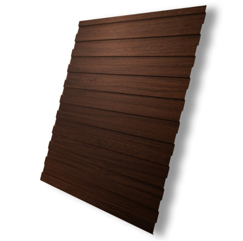 Профнастил С8 Grand Line Colority Print Elite 0,45 мм Choco Wood Twin Color