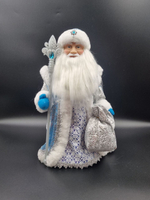 Дед Мороз 40см музыкальный в синей шубе ST44A