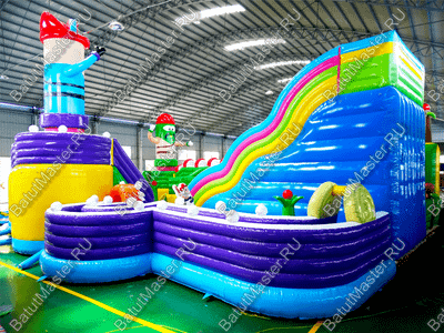Надувной батут "Детский мегапарк" 18*18*8 м