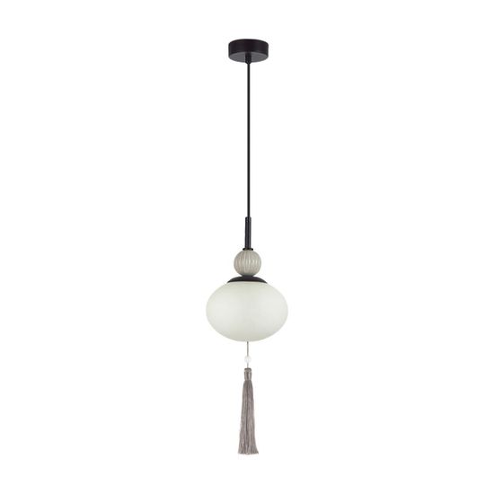 8273/1A NEOCLASSI черный/серый/белый, металл/керамика/стекло Подвес Е14 1*40W 220V GLORIYA