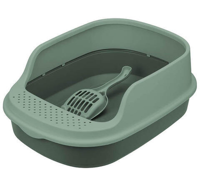 Лоток для кошек ЛЯ-МУРР 480х355мм с высоким бортом + подарок (совок) М1834