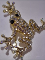 Брошь "Лягушка золотая"