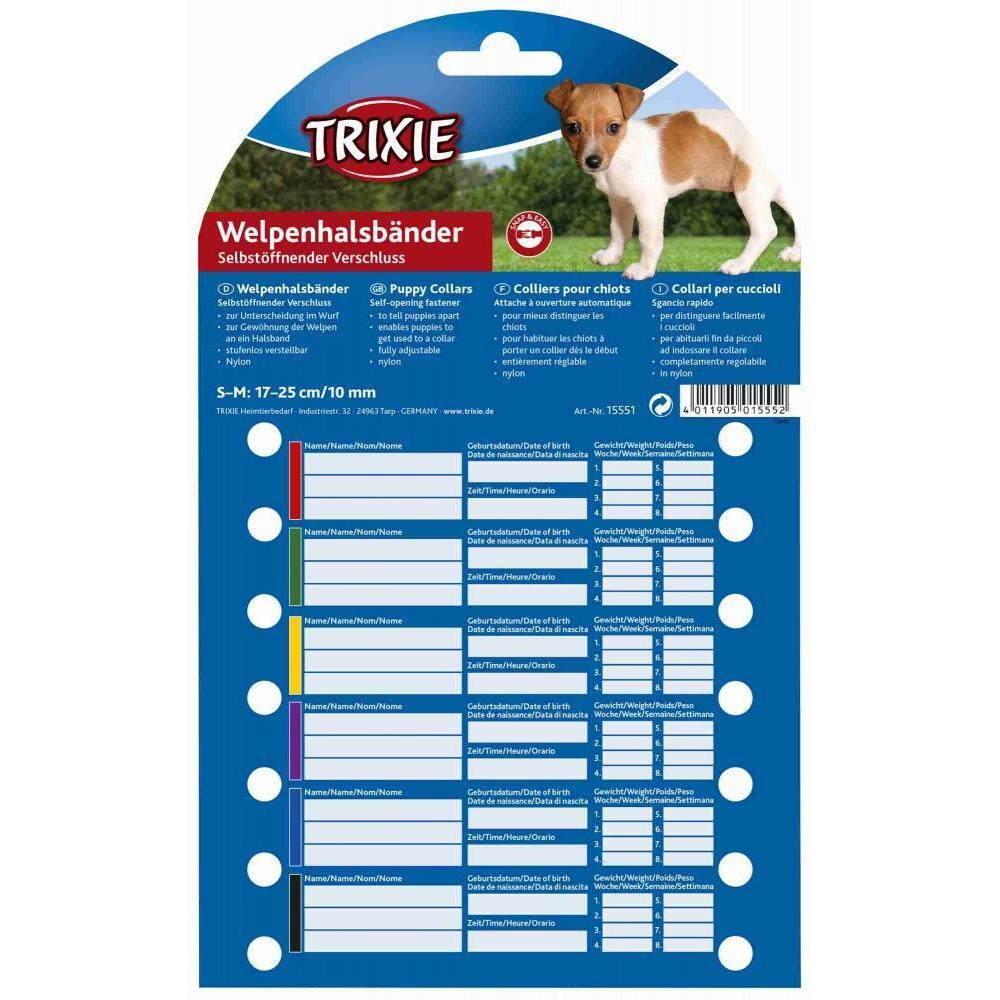 Ошейники  для щенков Trixie, размер M-L, 6шт.