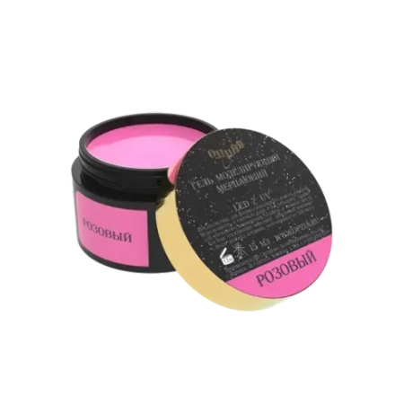 Гель моделирующий мерцающий розовый 15мл,ОПЦИЯ