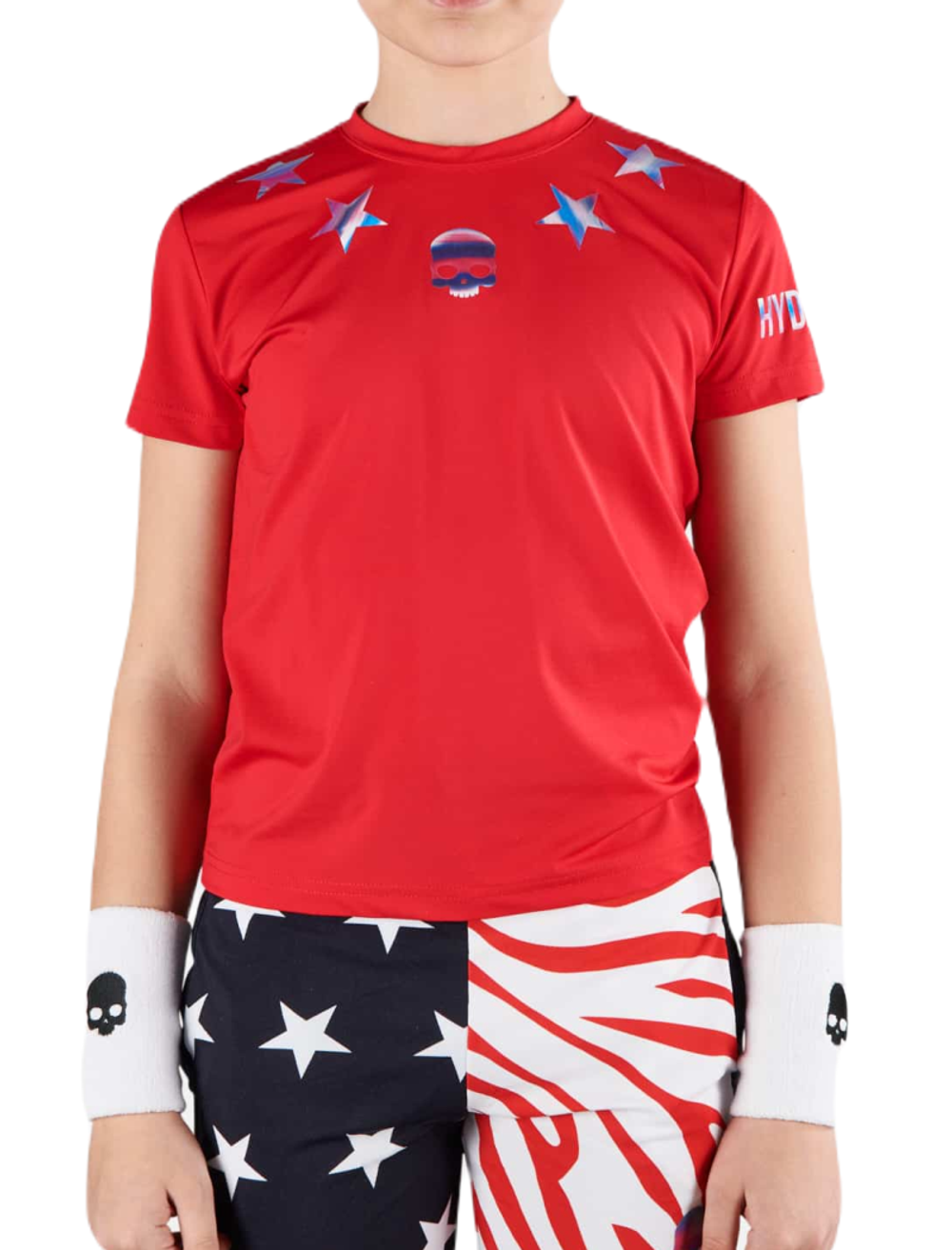 Футболка для мальчика теннисная Hydrogen Star Tech T-Shirt - red/blue