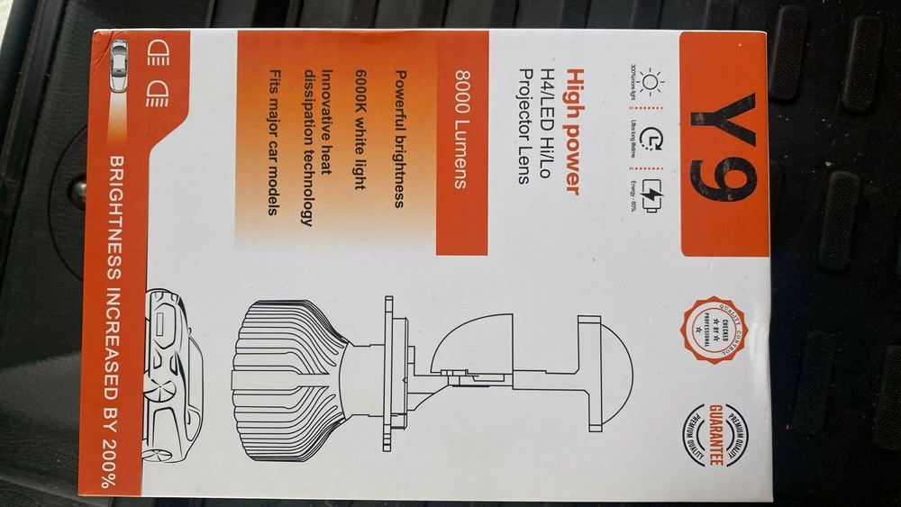 Мини линзы bi led Y - Style светодиодные би лед лампы автомобильные H4 Y9