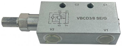 Тормозной клапан односторонний VBCD-G3/8 SE/G , G 3/8", 40 л/мин