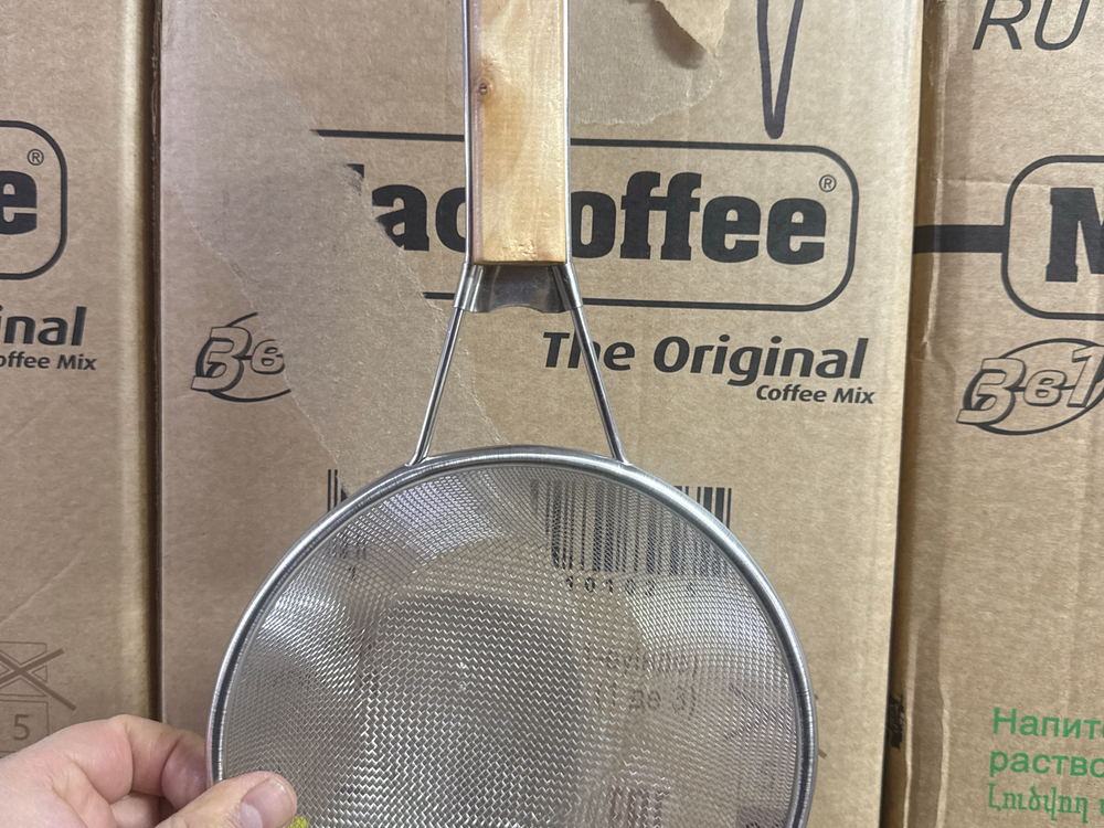 Дуршлаг деревянная ручка 18 см