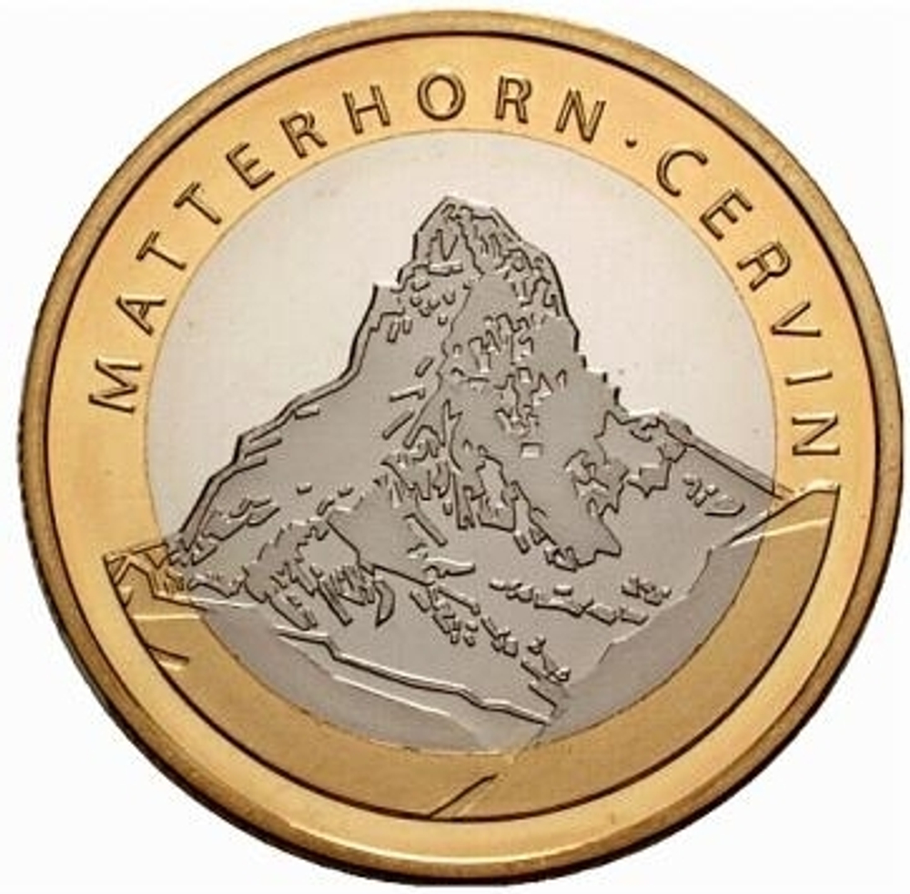 ШВЕЙЦАРИЯ, 2004, 10 ФРАНКОВ [ПРОБНАЯ МОНЕТА (ESSAI)] [БИМЕТАЛЛ] [MATTERHORN]