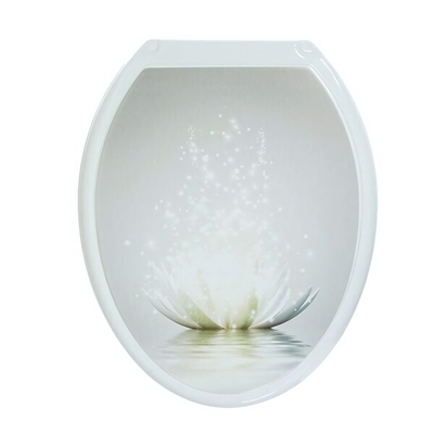 Крышка унитаза "ДЕКОР" фото принт "ЛОТОС" бел РП-813Л