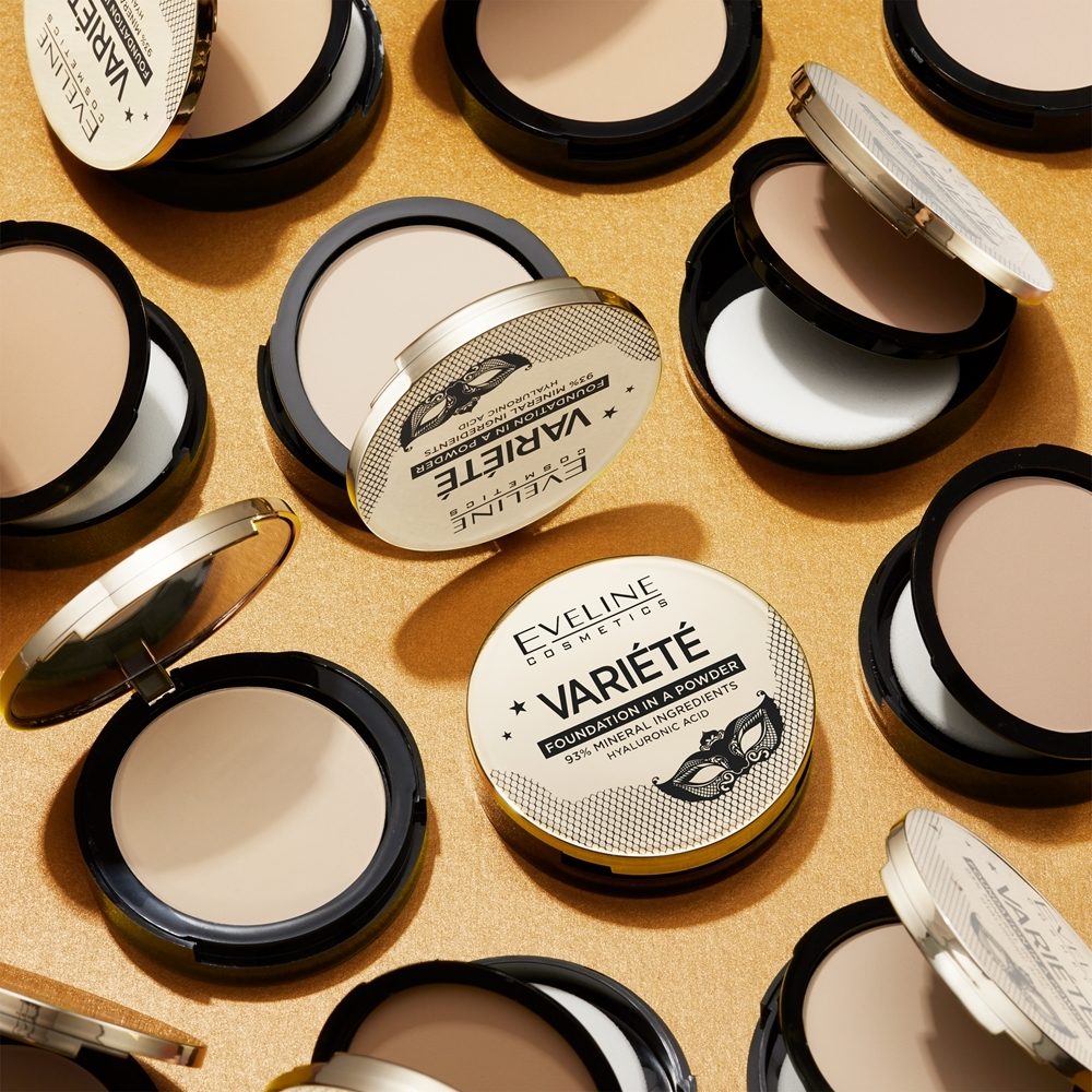 Eveline Cosmetics Variete - Компактная минеральная пудра с аппликатором, 8 g