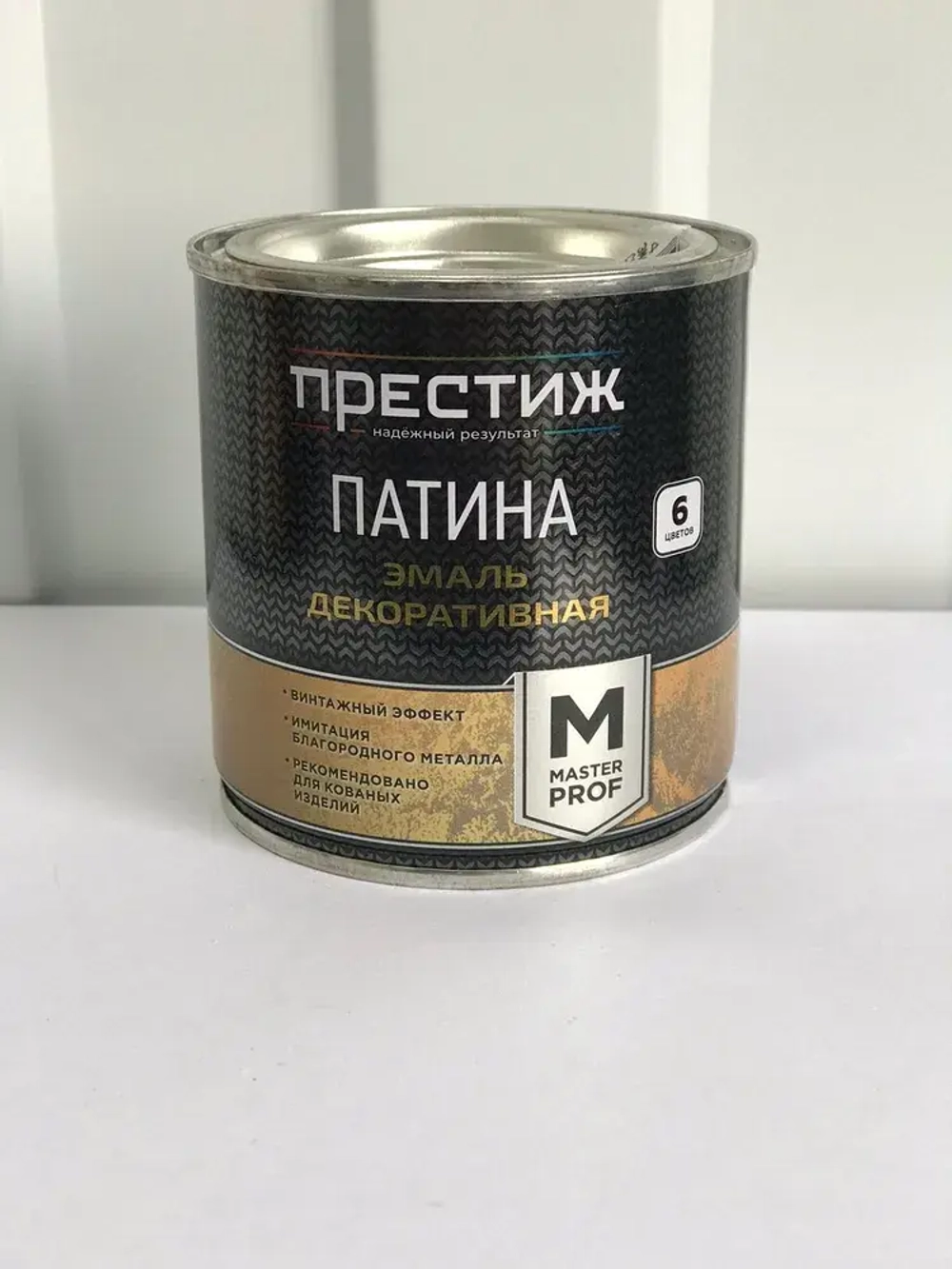 ПРЕСТИЖ НАДЕЖНЫЙ РЕЗУЛЬТАТ Краска Гладкая, до 60°, Глянцевое покрытие, 0.2 л