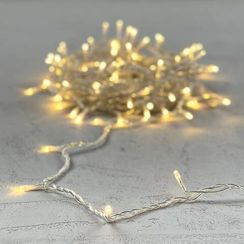 Светодиодная нить 100 теплых белых LED ламп, 10 м., 220-230В., прозрачный провод ПВХ, LTC (PST100-10-2WW)