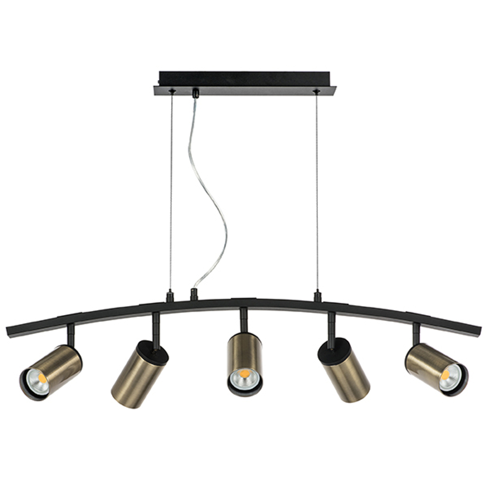 LR735315 Люстра RULLO 5х50W GU10 ЧЕРНЫЙ/БРОНЗА (571735+214431-5)