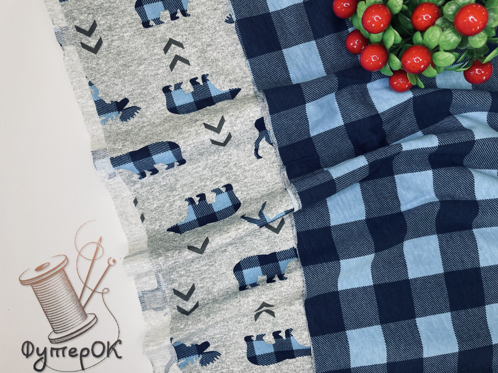 Кулирка ХБ олени синие