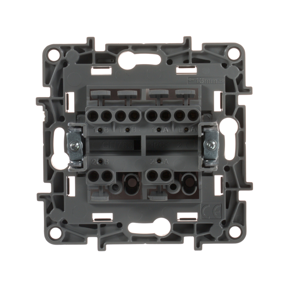 Переключатель 2х-клавишный 10A 250В слоновая кость ETIKA Legrand