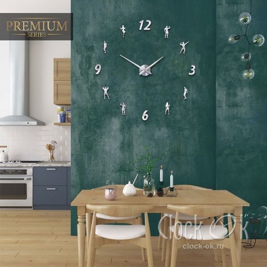 Настенные 3D часы Fitness