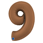 Фольгированные цифры, сатин, в шоколадном цвете, 102 см