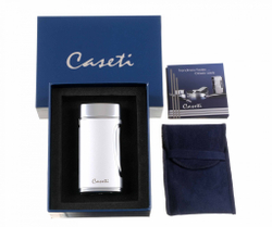 Зажигалка Caseti сигарная турбо (двойное пламя), серебристая CA583-3