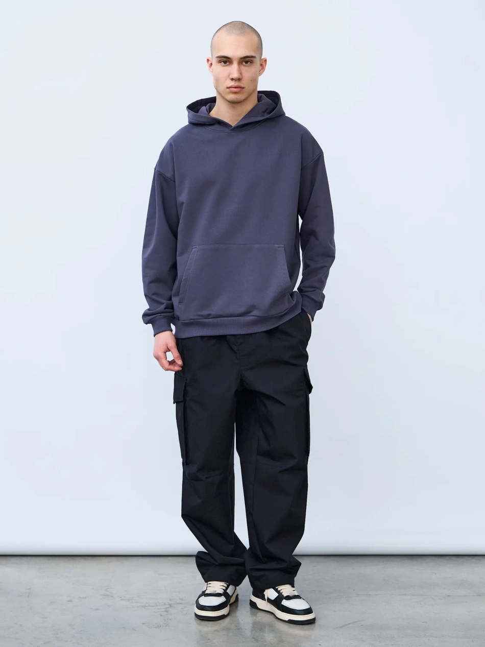 Худи оверсайз без начеса (деним)