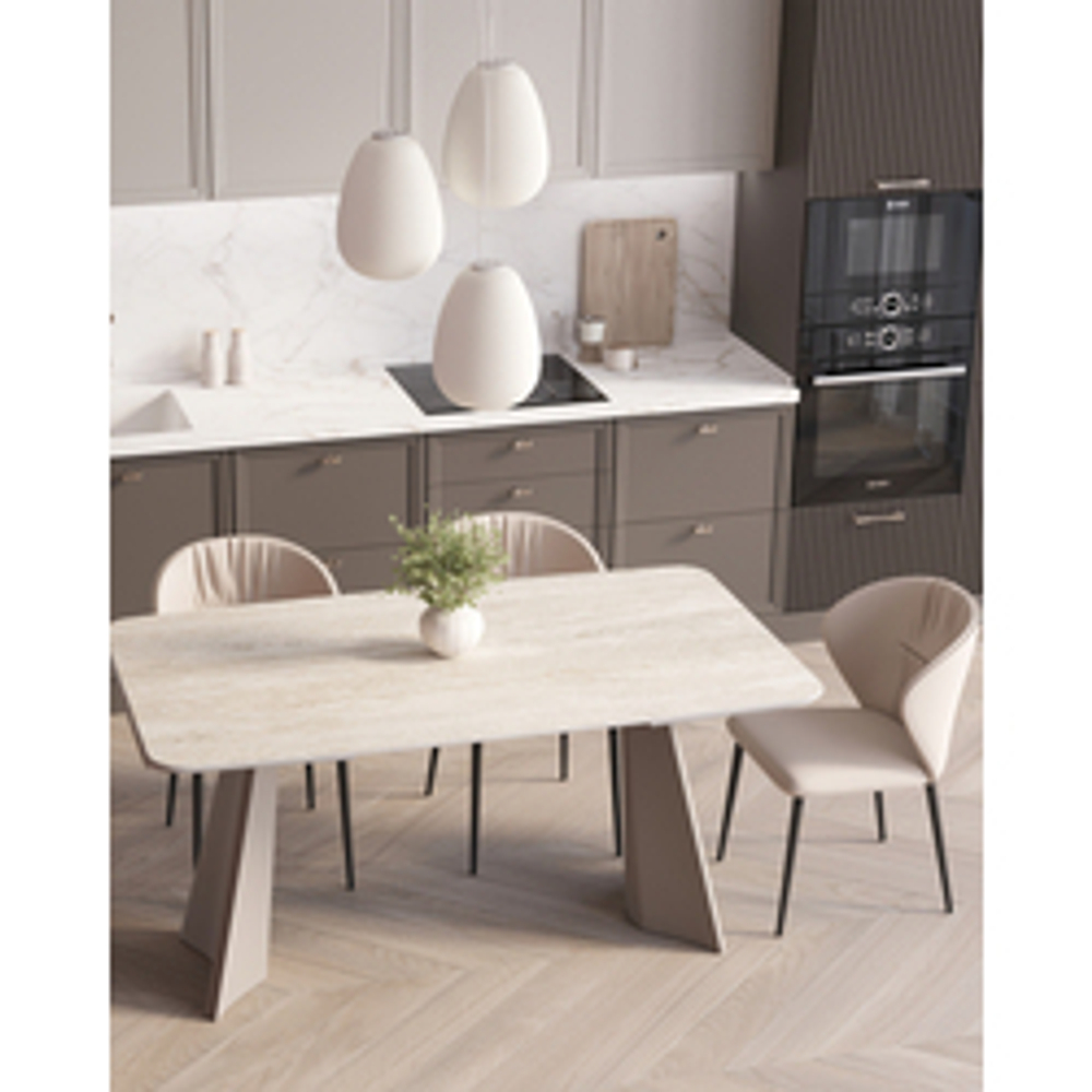 Стол обеденный Eliora 160-240*90 см серая керамика
