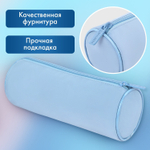 Пенал-тубус BRAUBERG с эффектом Soft Touch мягкий пастельно-светло-синий 22х8 см (2 штуки в упаковке)