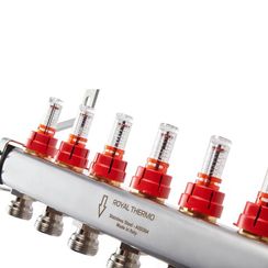 Коллектор нерж. в сборе с расходомерами 1 ВР-3/4 НР, 9 выходов