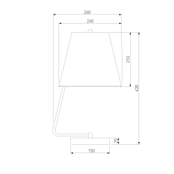 Настольный светильник 01165/1 хром