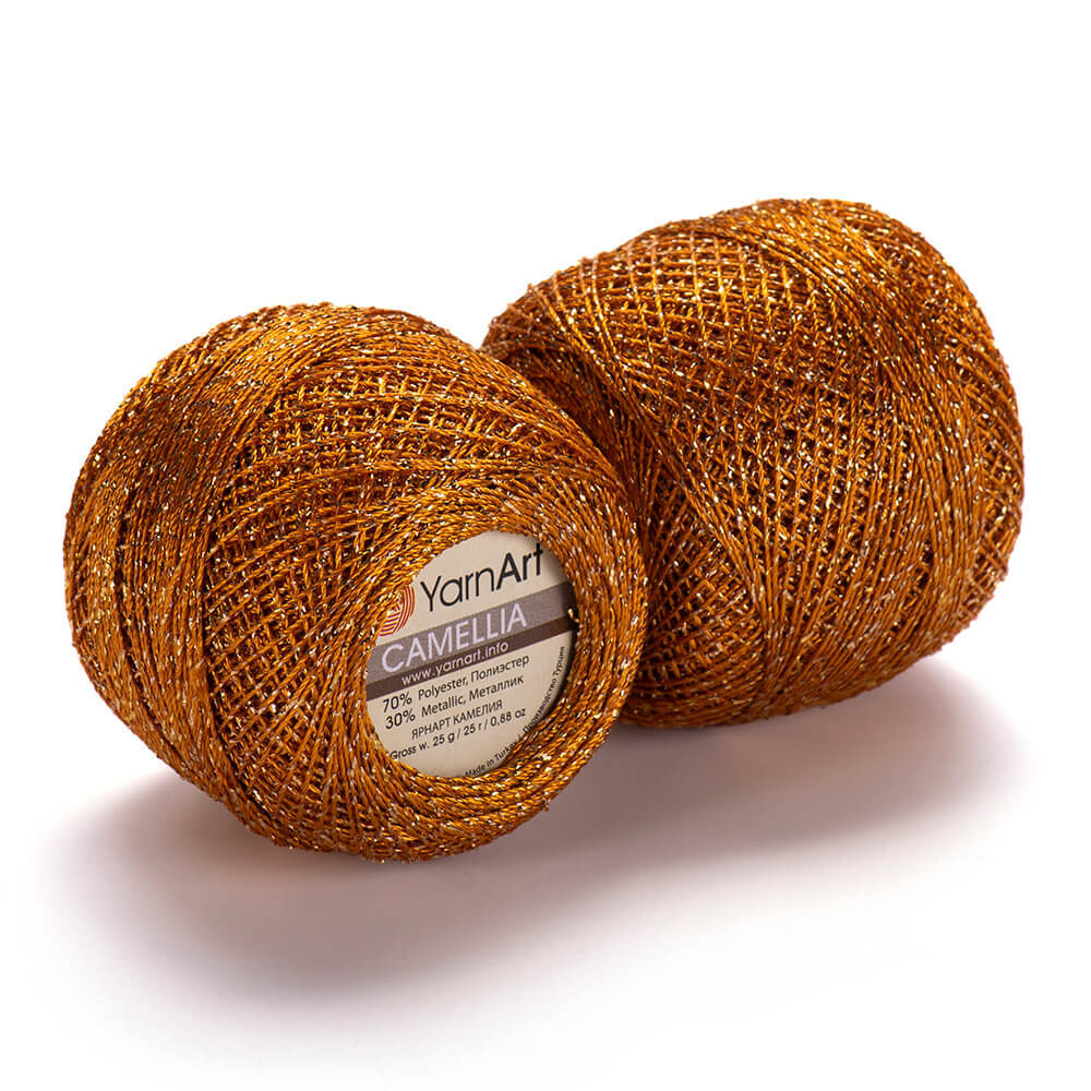 Пряжа Camellia 20г, 280м, 70% полиэстер, 30% металлик (цена за 1 шт)