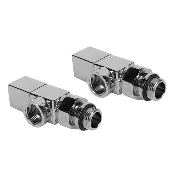 Набор дизайн-вентилей CUBE, осевой (хром) 1/2quot; — (2)