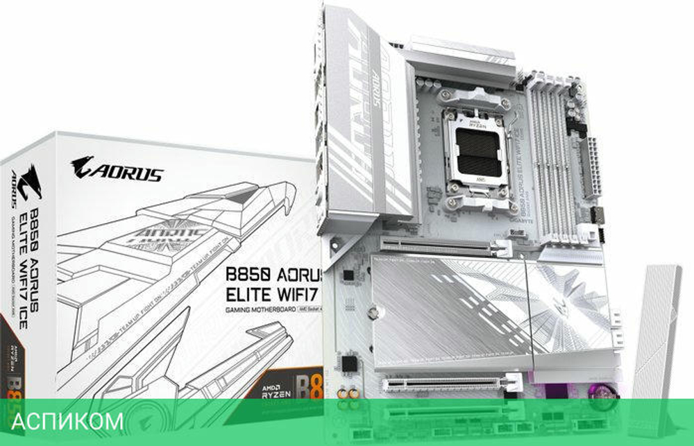 Материнская плата GigaByte B850 Aorus Elite WiFi7 Ice rev. 1.1