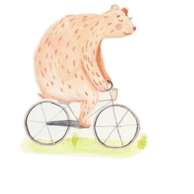 Медвежонок на велосипеде