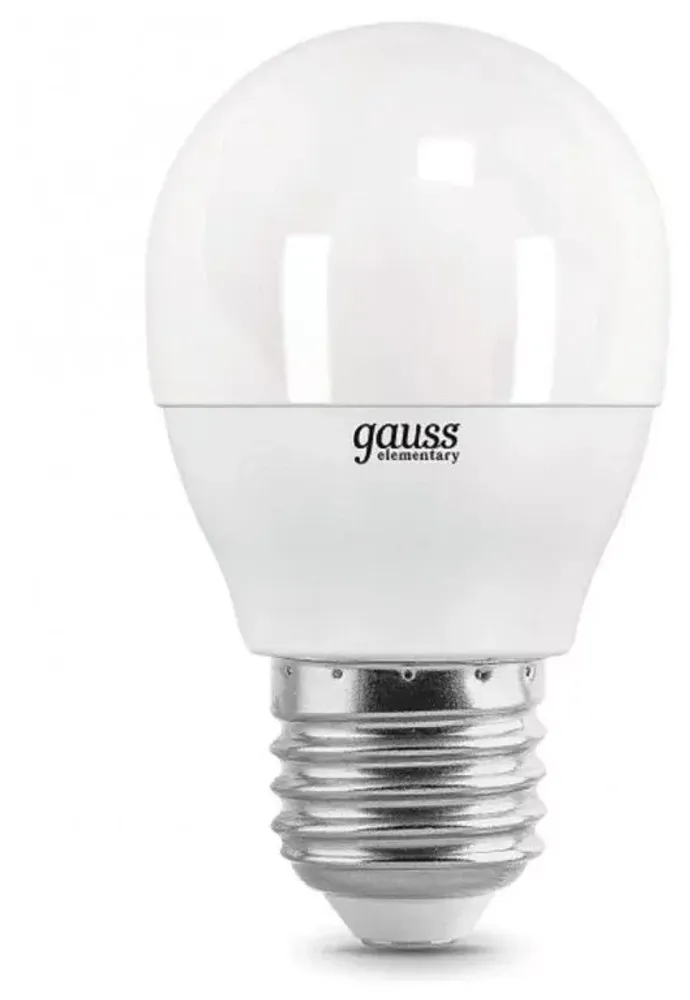 Лампа Gauss LED Elementary Шар 8W E27 560lm 6500K 53238
