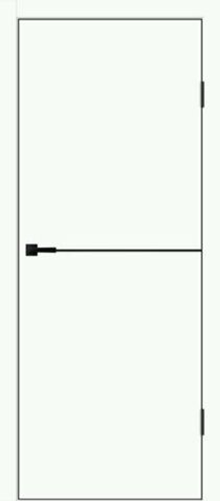 Межкомнатная дверь Velldoris Galant Н1 PG (кромка ABS черная, молдинг черный) Белый опал