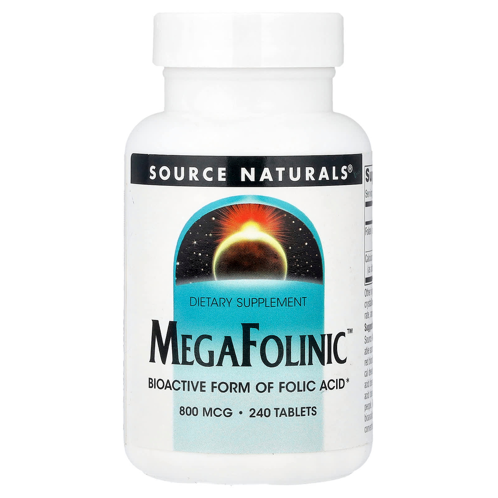 Source Naturals, MegaFolinic™, 800 мкг, 240 таблеток