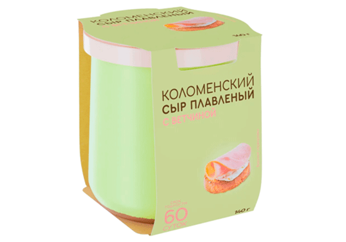 Плавленный сыр с ветчиной "Коломенский", 140г