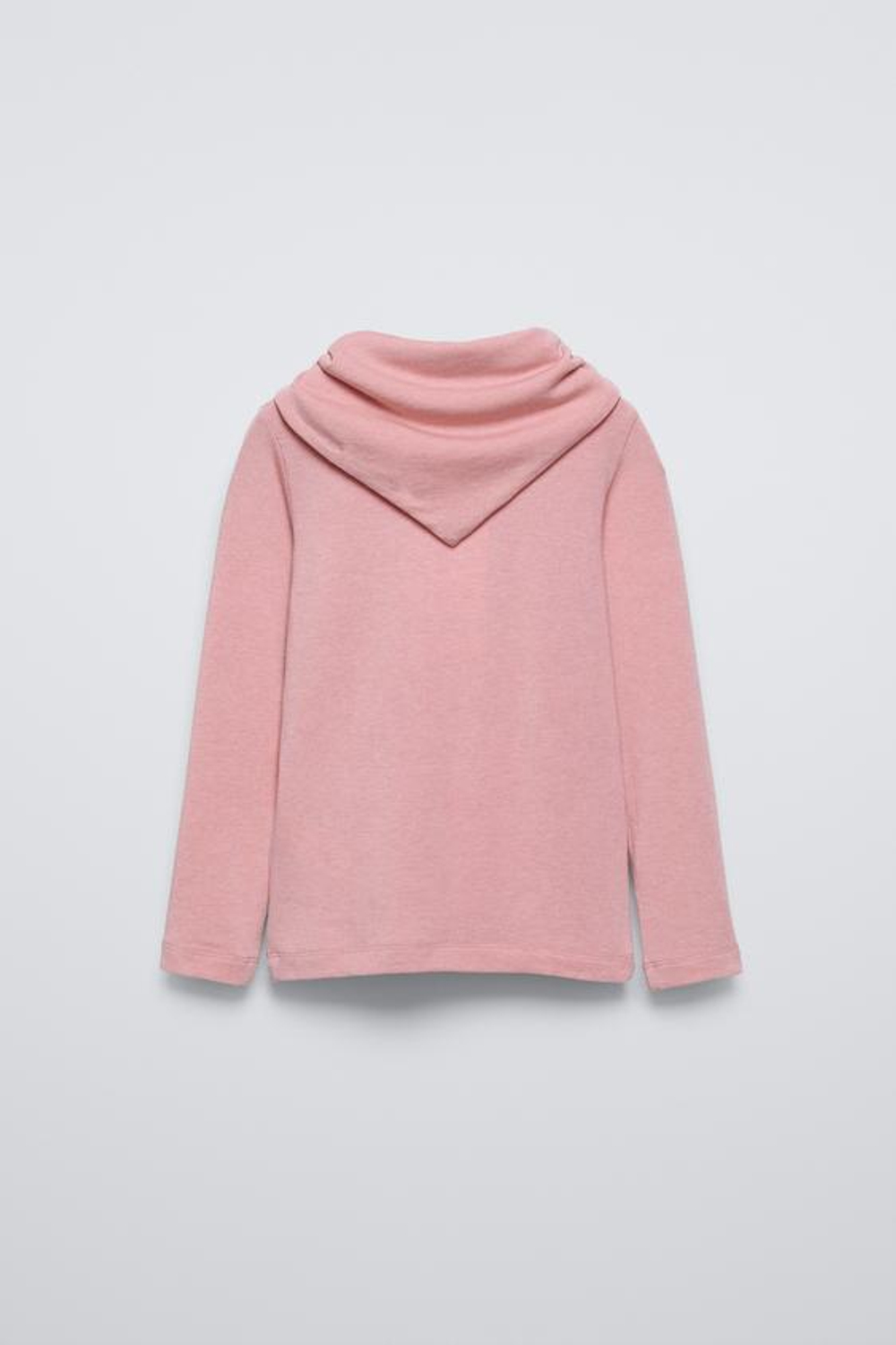 ZARA ЛОНГСЛИВ ИЗ СМЕСОВОЙ ШЕРСТИ С ШАРФОМ, РОЗОВЫЙ