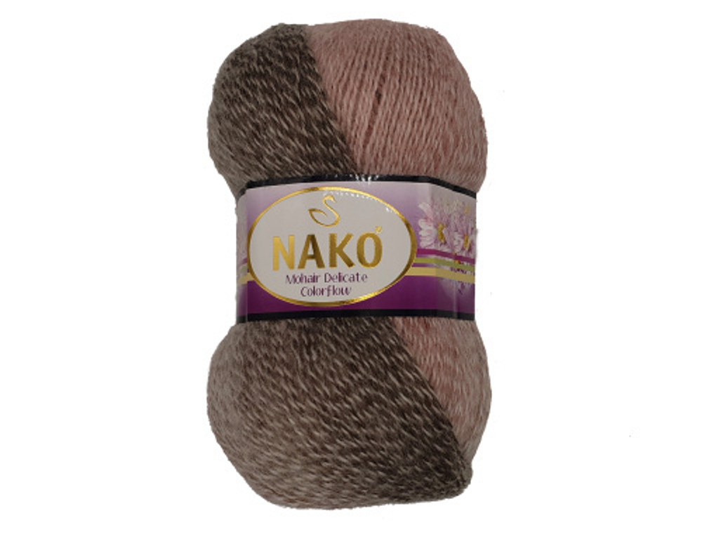 Пряжа Mohair Delicate Color Flow, 100г, 500м, 85%акрил, 10%шерсть, 5%мохер (цена за 1шт)