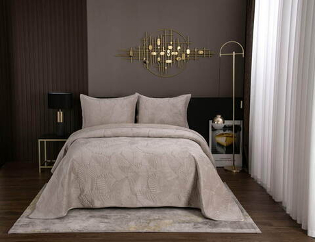 Покрывало 160х220 и наволочка 50х70 Sofi De MarkO Ноэль кремовое