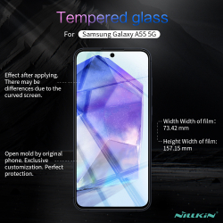 Закаленное стекло с прозрачными рамками от Nillkin для Samsung Galaxy S24 FE, серия H+Pro Anti-Explosion Glass Screen Protector