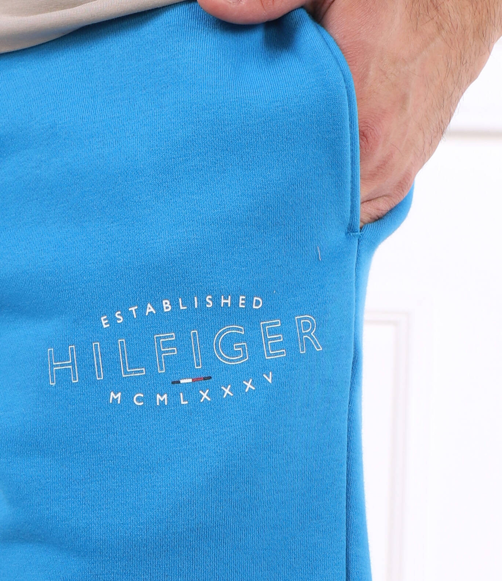 Шорты HILFIGER CURVE LOGO SWEATSHORT Tommy Hilfiger - голубой(MW0MW30014)